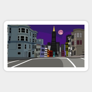 San Francisco at Night Sticker